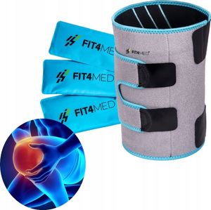 Fit4Med Opaska Na Kolano Z 3 Wkładami Żelowym Ciepło/Zimno 12