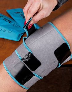 Fit4Med Opaska Na Kolano Z 3 Wkładami Żelowym Ciepło/Zimno 8