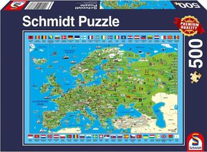 Schmidt Spiele Puzzle PQ 500 Odkrywanie Europy G3 1