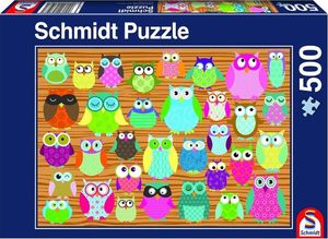 Schmidt Spiele Puzzle PQ 500 Kolorowe sowy G3 1