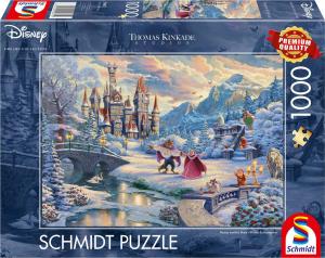Schmidt Spiele Puzzle PQ 1000 Thomas Kinkade Piękna i Bestia G3 1