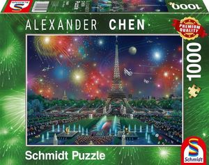 Schmidt Spiele Puzzle 1000 Fajerwerki nad Wieżą Eiffla G3 1