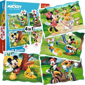 Trefl Puzzle 4w1 Fajny dzień Mickiego / Disney Standard Characters 34604 Trefl p8 1