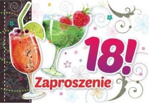 KUKARTKA Zaproszenie ZZ-038 Urodziny 18 drinki (5 szt.) 1