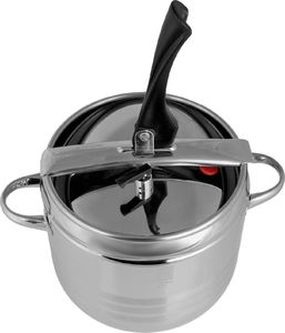 Gorgel Szybkowar 7L manualny garnek ciśnieniowy + pokrywka szklana Flambe 6