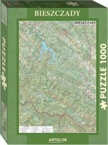Artglob Puzzle 1000 - Bieszczady mapa turystyczna 1