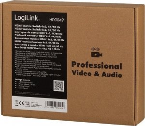 Przełącznik LogiLink LogiLink Switch HDMI-Matrix 4x2-Port, 4K/60Hz,Scaler,HDR,ARC 9