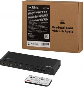 Przełącznik LogiLink LogiLink Switch HDMI-Matrix 4x2-Port, 4K/60Hz,Scaler,HDR,ARC 10