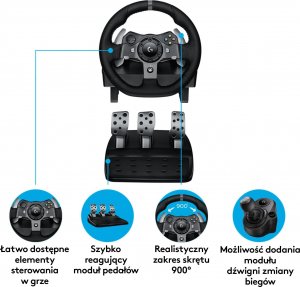 Kierownica Logitech G920 Driving Force (941-000123) + Shifter G29, G920 Driving Force (941-000130) 5