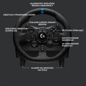 Kierownica Logitech G923 PS5/PS4/PC (941-000149) + Shifter G29, G920 Driving Force (941-000130) 6