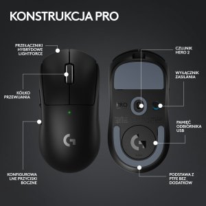 Klawiatura Logitech PRO X TKL Lightspeed GX Brown (920-012136) + Mysz Logitech G PRO X SuperLight 2 (910-006630) 108