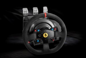 Kierownica Thrustmaster Ferrari T300 Alcantara-Edition (4160652) + Lewarek TH8S (4060256) 11