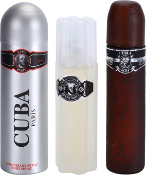 Cuba Black Zestaw dla mężczyzn EDT 100ml + 100ml Woda po goleniu + 200ml deodorant 3