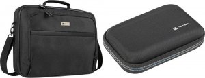 Torba Natec Torba Natec BOXER LITE do laptopów 15,6" Czarna (NTO-2054) + Etui na dysk twardy Krill 2 Czarne (NET-2053) 1