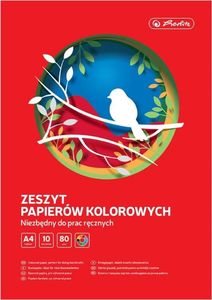 Herlitz Zeszyt papierów kolorowych A4/10K (10szt) 1
