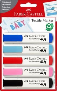 Faber-Castell Markery do tkanin zestaw Baby Shower 5szt 1