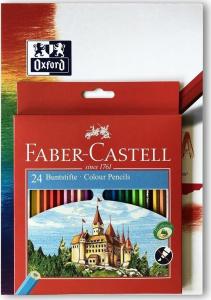 Faber-Castell Kredki Zamek 24 kolory FABER CASTELL+ blok GRATIS 1