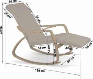 Sofotel Fotel wypoczynkowy bujany Suzi - brązowy 11
