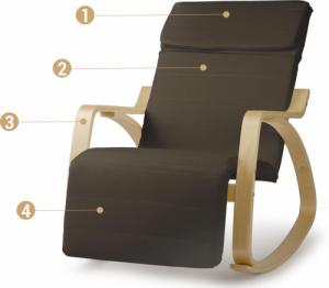 Sofotel Fotel wypoczynkowy bujany Suzi - brązowy 9
