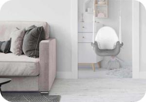 Huśtawka Ricokids Huśtawka kubełkowa 3w1 szaro-biała 8