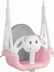 Huśtawka Ricokids Huśtawka kubełkowa Miś 3w1 Ricokids różowa 2