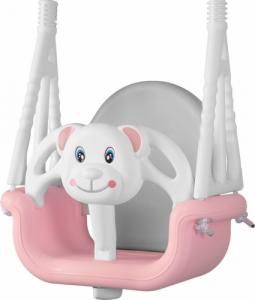 Huśtawka Ricokids Huśtawka kubełkowa Miś 3w1 Ricokids różowa 4