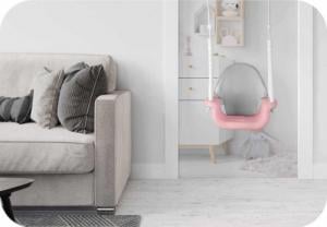 Huśtawka Ricokids Huśtawka kubełkowa Miś 3w1 Ricokids różowa 8