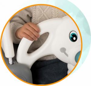 Huśtawka Ricokids Huśtawka kubełkowa Słonik 3w1 szaro-biała 5