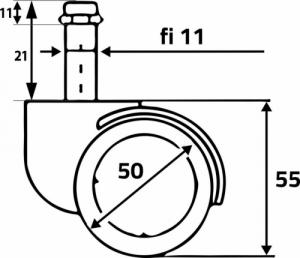 Sofotel kółka do fotela gumowane miękkie 5 szt. białe 2