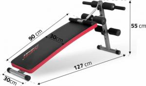 Neo-Sport Ławeczka do ćwiczeń skośna z ekspanderem NS-210 8