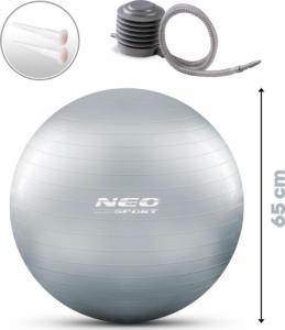Neo-Sport Piłka do ćwiczeń 65 cm NS-951 srebrna 7