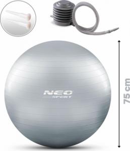 Neo-Sport Piłka do ćwiczeń 75 cm NS-952 srebrna 7