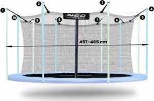Neo-Sport Siatka wewnętrzna Neosport 465cm 15ft 10sł 2