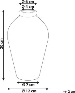 Shumee Wazon na kwiaty 20 cm biały z niebieskim MALLIA 4