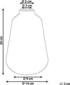 Shumee Wazon na kwiaty 20 cm biały z niebieskim MARONEIA 4