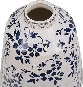 Shumee Wazon na kwiaty 25 cm biały z niebieskim MARONEIA 2