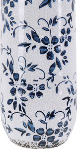 Shumee Wazon na kwiaty 30 cm biały z niebieskim MULAI 3
