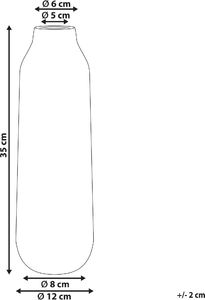 Shumee Wazon na kwiaty 35 cm biały z niebieskim MULAI 4