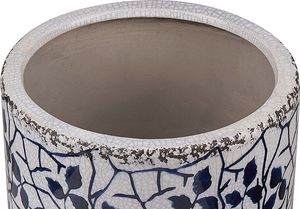 Shumee Wazon na kwiaty biały z niebieskim MYOS 2