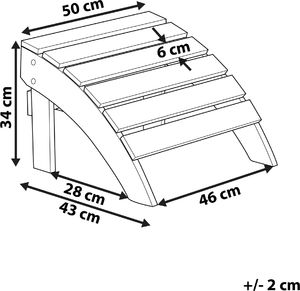Shumee Podnóżek ogrodowy ciemnoszary ADIRONDACK 6