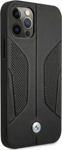 BMW Etui Bmw Bmhcp12Mrscsk Iphone 12/12 Pro 6,1" Czarny/Black Hardcase Leather Perforate Sides 4