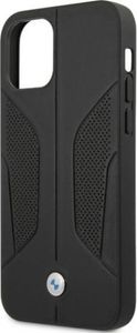 BMW Etui Bmw Bmhcp12Mrscsk Iphone 12/12 Pro 6,1" Czarny/Black Hardcase Leather Perforate Sides 6