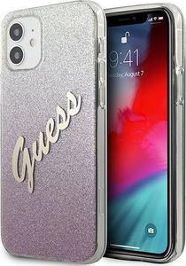 Guess Guess Guhcp12Spcuglspi Iphone 12 Mini 5,4" Różowy/Pink Hardcase Glitter Gradient Script 1