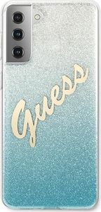Guess Guess Guhcs21Mpcuglsbl S21+ G996 Niebieski/Blue Hardcase Glitter Gradient Script 3