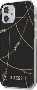 Guess Guess Guhcp12Spcuchbk Iphone 12 Mini Czarny/Black Hardcase Gold Chain Collection 1