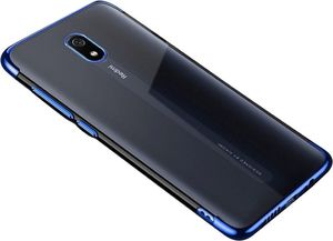 Hurtel Clear Color Case Żelowy Pokrowiec Etui Z Metaliczną Ramką Xiaomi Redmi 8A Niebieski 1