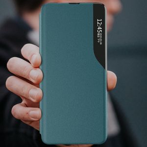 Hurtel Eco Leather View Case Elegancki Futerał Etui Z Klapką I Funkcją Podstawki Xiaomi Poco M3 / Xiaomi Redmi 9T Niebieski 11
