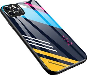 Hurtel Color Glass Case Etui Pokrowiec Nakładka Ze Szkła Hartowanego Z Osłoną Na Aparat Iphone 11 Pro Max Pattern 2 1