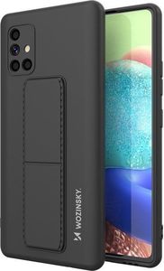 Wozinsky Wozinsky Kickstand Case Elastyczne Silikonowe Etui Z Podstawką Samsung Galaxy A71 Czarny 1