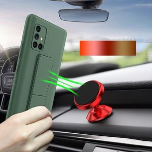 Wozinsky Wozinsky Kickstand Case Elastyczne Silikonowe Etui Z Podstawką Samsung Galaxy A71 Czarny 2